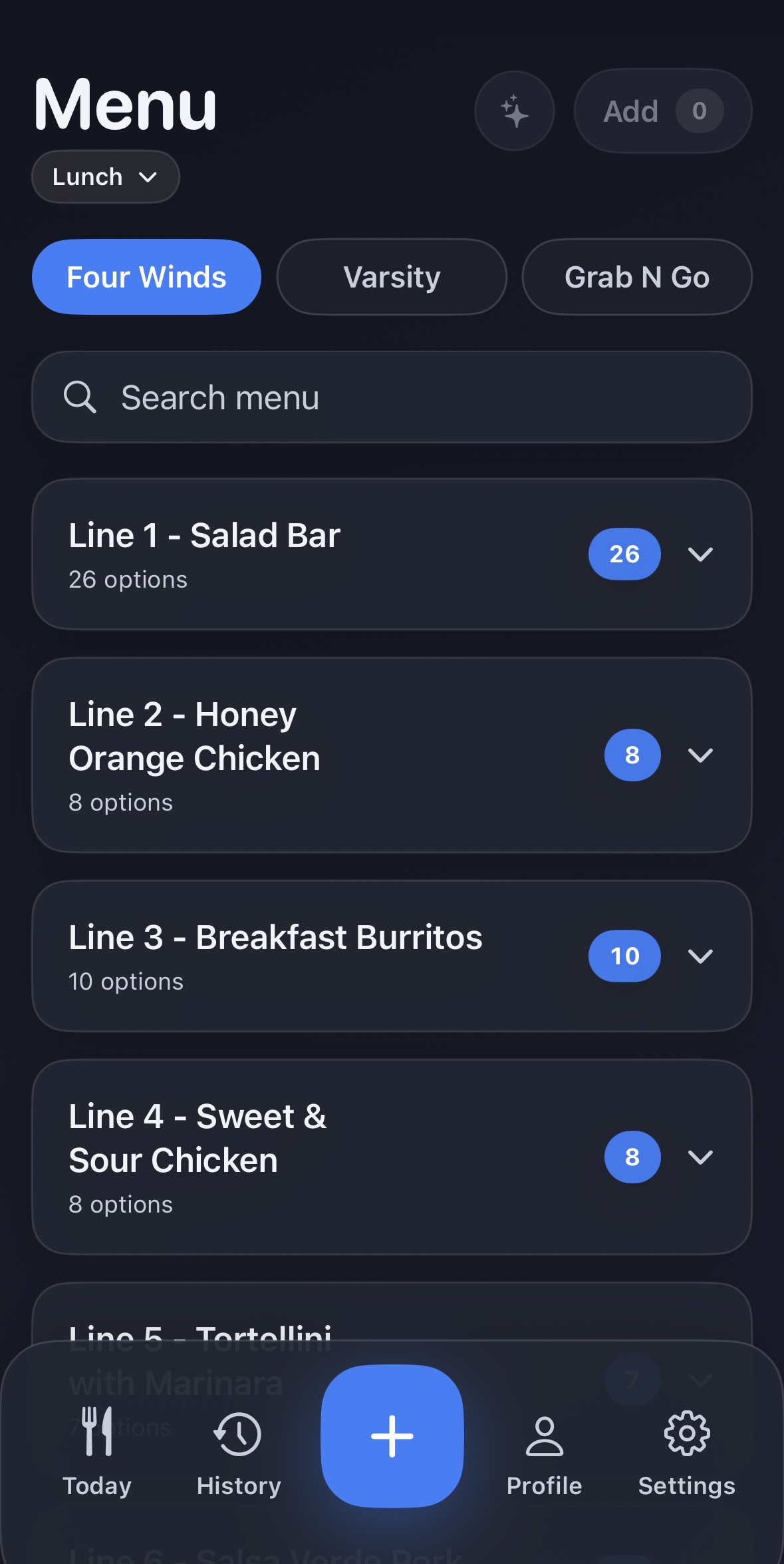 PCC Dining Menu Integration